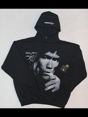 Darc Sport x Bruce Lee Don't Think - Feel Pierce Hoodie  in black Size XL